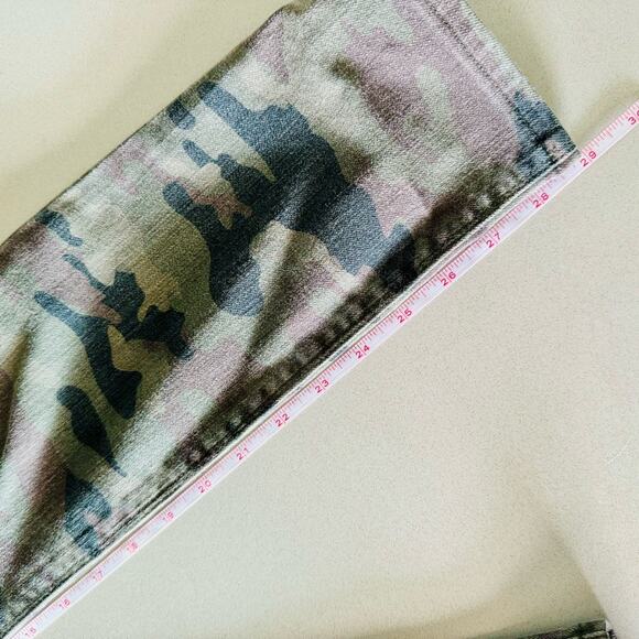 HUDSON Tan Olive Camo Print Barbara High Rise Super Skinny Leg Denim Jeans 29 - Picture 11 of 15